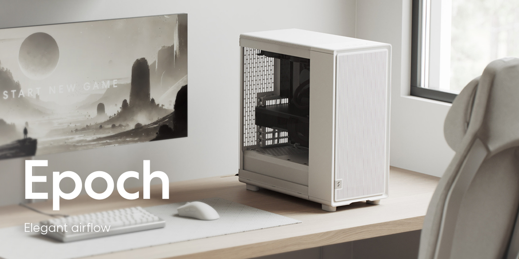 Fractal Design Epoch White Tempered Glass Clear Tint PC Gaming Case
